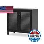 Baxton Studio Fp-01lv-espresso Coolidge Shoe-storage Cabinet Espresso. Fixed Price $104.46.
