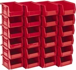 24 Pack Quantum Storage Qus210 Red Stack & Hang Bins 4-1/8" W X 5-3/8" D 3" H. Fixed Price $47.98.