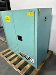 Justrite Model 893002, 30 Gallon. Corrosive Safety Cabinet 43" W X 44" H 18" D. Fixed Price $249.99.