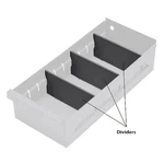 Durham Mfg 010-95 Drawer Bin Divider, Plastic, Gray, 5 1/4 In W X 2 1/2 H,. Fixed Price $8.79.