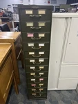 12 Drawer Vintage Card File Remington Cabinet 1940's. Fixed Price $950.00.