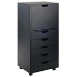 Winsome Halifax 5-drawer Tall Door Contemporary Wood Storage Cabinet In Black. Fixed Price $219.76.
