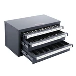 Vevor End Mill Dispenser - Three-drawer Organizer Cabinet, Black. Fixed Price $97.49.