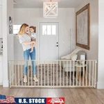 Extra Wide Swing Baby Safety Gate Natural Wood Hardware Mount Indoor Scalable. Fixed Price $57.89.