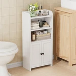 Homhedy Small Bathroom Storage Cabinet Freestanding Toilet Paper Holder W/ 2. Fixed Price $91.94.