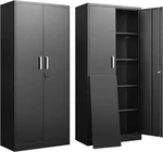 Guizeeopo Metal Storage Cabinet, Adjustable Shelves, Garage/home Office/pantry. Fixed Price $212.63.