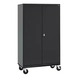 Sandusky Lee Solid Door Storage Cabinet, 46 In W, 78 H, 24 D, Black. Fixed Price $1044.21.