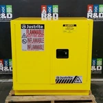 Justrite 892320 Flammable Storage Cabinet Self Closing Doors 22 Gal. Fixed Price $690.00.