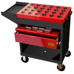 Huot 13640 Toolscoot Tool Cart, 2 Drawer, Black/red, Steel, 18 In D X 35-1/4. Fixed Price $947.69.