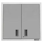 Gladiator Premier Series Steel 2-shelf Wall Mounted Garage Cabinet In Silver. Fixed Price $195.00.
