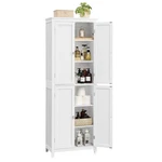 Floor Storage Cabinet 4 Door Adjustable Shelves Cloud White Ubbc550w01 Vasagle. Fixed Price $209.99.