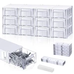 12 Pcs Stackable Drawer Screw Organizers With 36 Clear Dividers And Tag Ca.... Fixed Price $30.70.